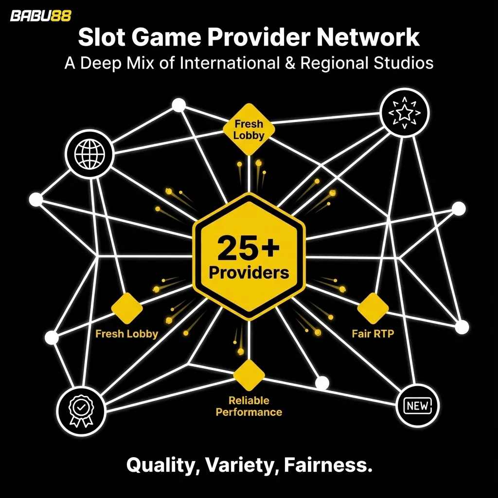 Slot game providers available at Babu88 - over 25 international studios