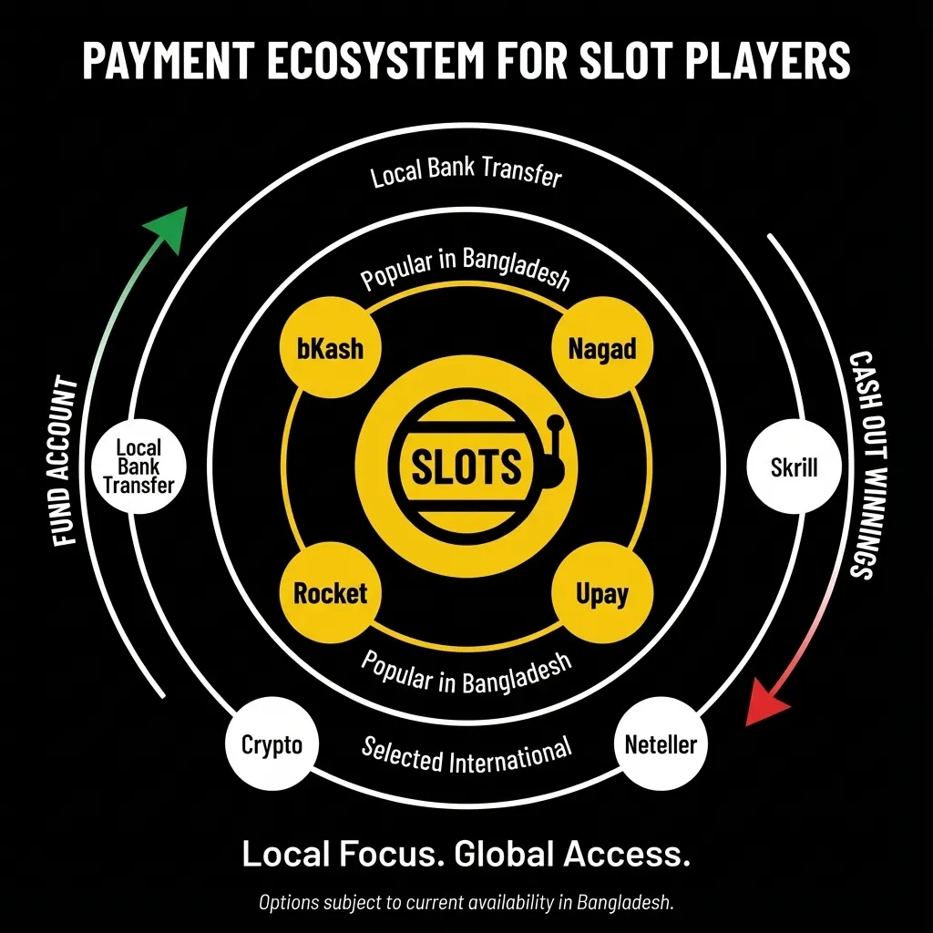 Deposit and withdrawal options for Babu88 slot players in Bangladesh