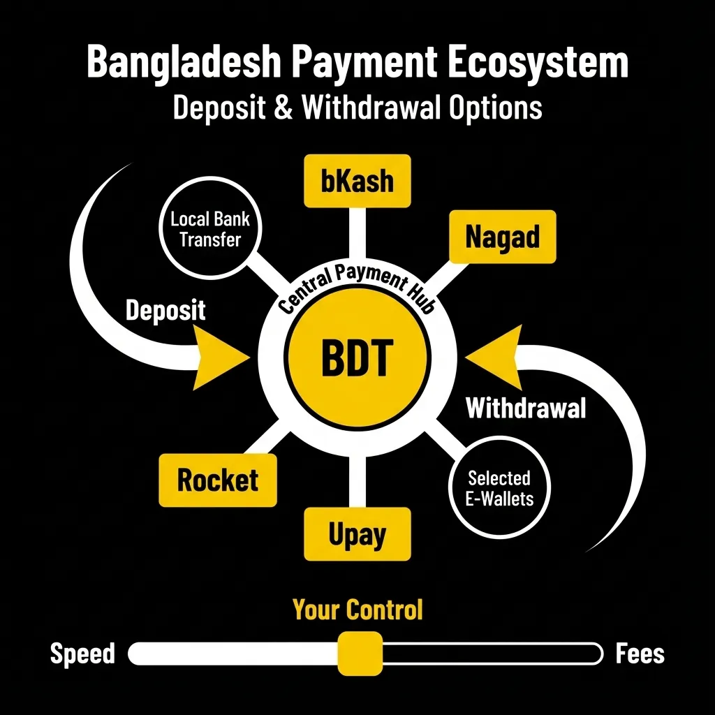 Deposit and withdrawal options for Bangladesh players on Babu88