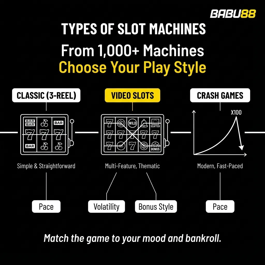 Types of slot machines you can play at Babu88 - over 1,000 games