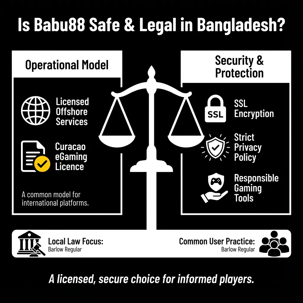 Babu88 Bangladesh safety - Curacao license, SSL encryption, and offshore operation