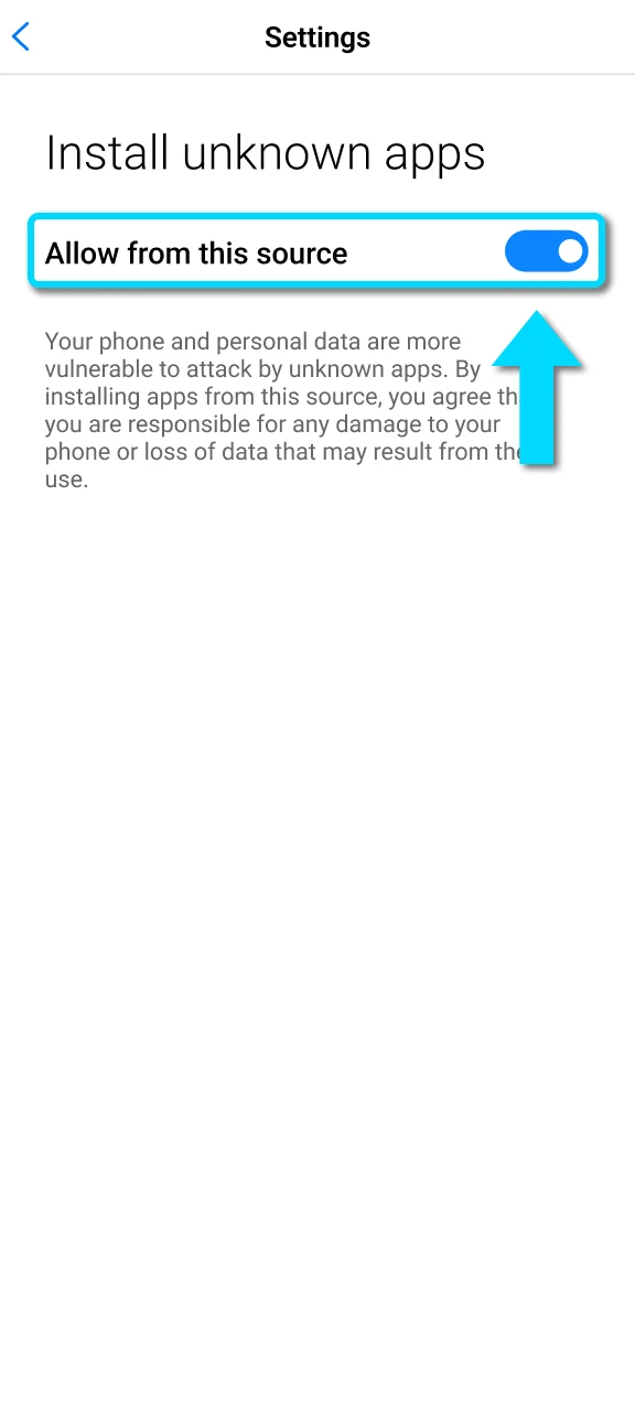Modify Android settings to allow the Babu88 installation without issues.