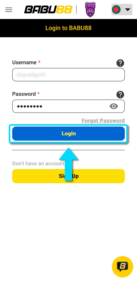 Sign in to your profile and start using the Babu88 App.