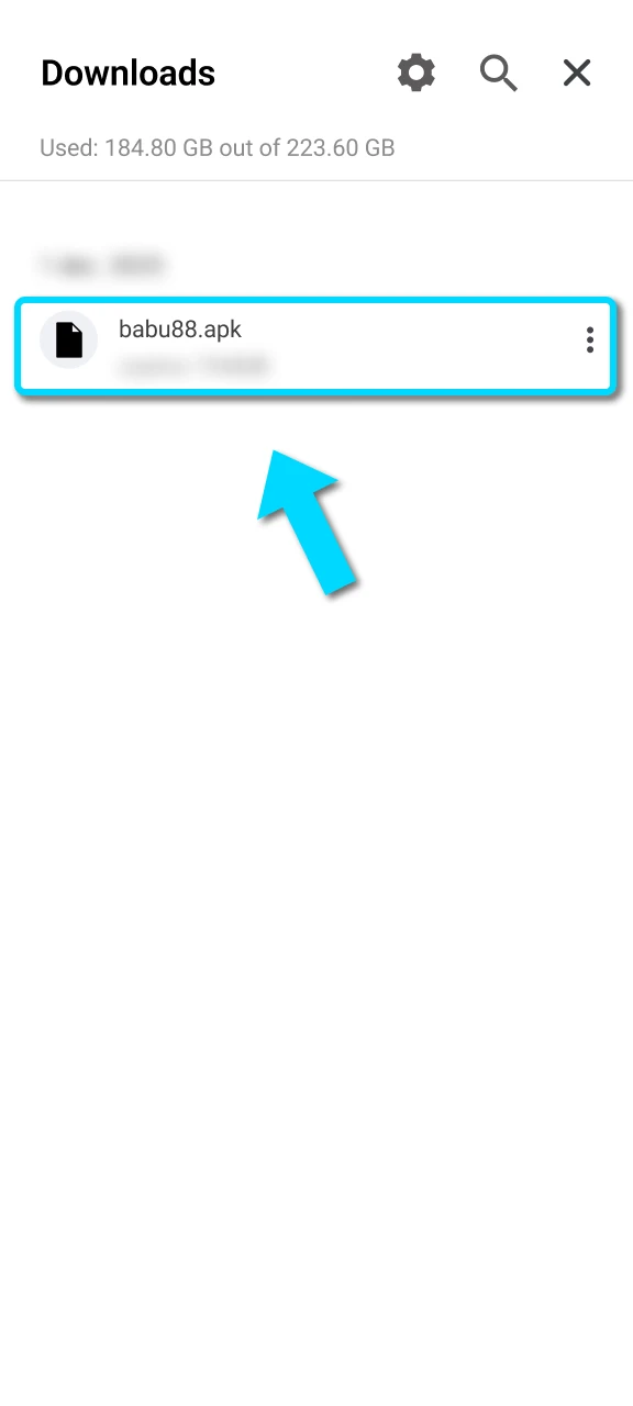 Open the downloaded Android file to begin the Babu88 Aviator App installation.