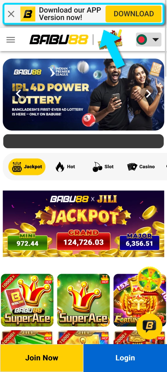 Click the button to start the Babu88 Android APK download for playing Aviator.