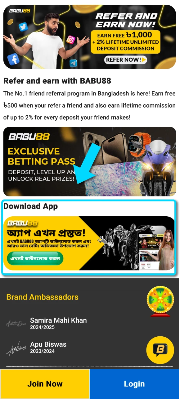 Tap the dedicated iOS icon on the homepage to initiate the Babu88 app installation.