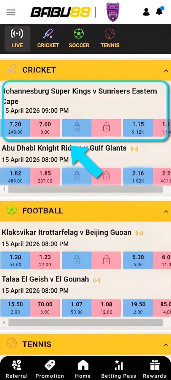 Choose your market to prepare for a successful sports bet at Babu88.