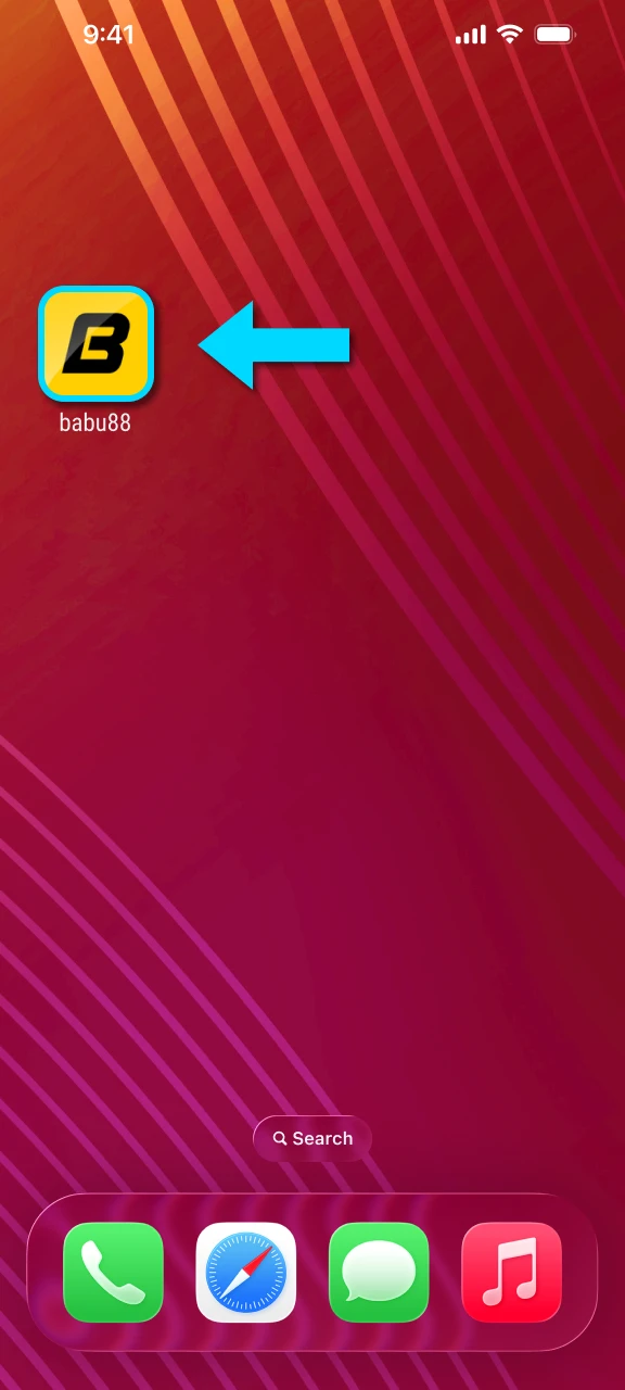Launch the iOS version of Babu88 from the icon and enjoy games.