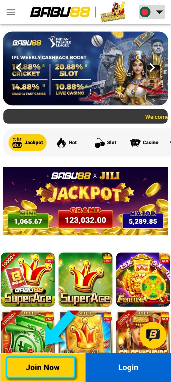 Register an account to claim your Babu88 welcome bonus and start betting.