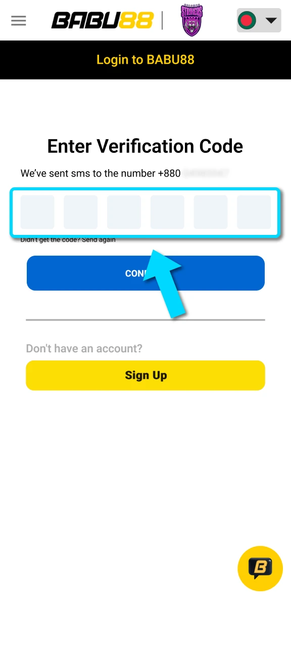 Complete the login security check on the Babu88 app safely.